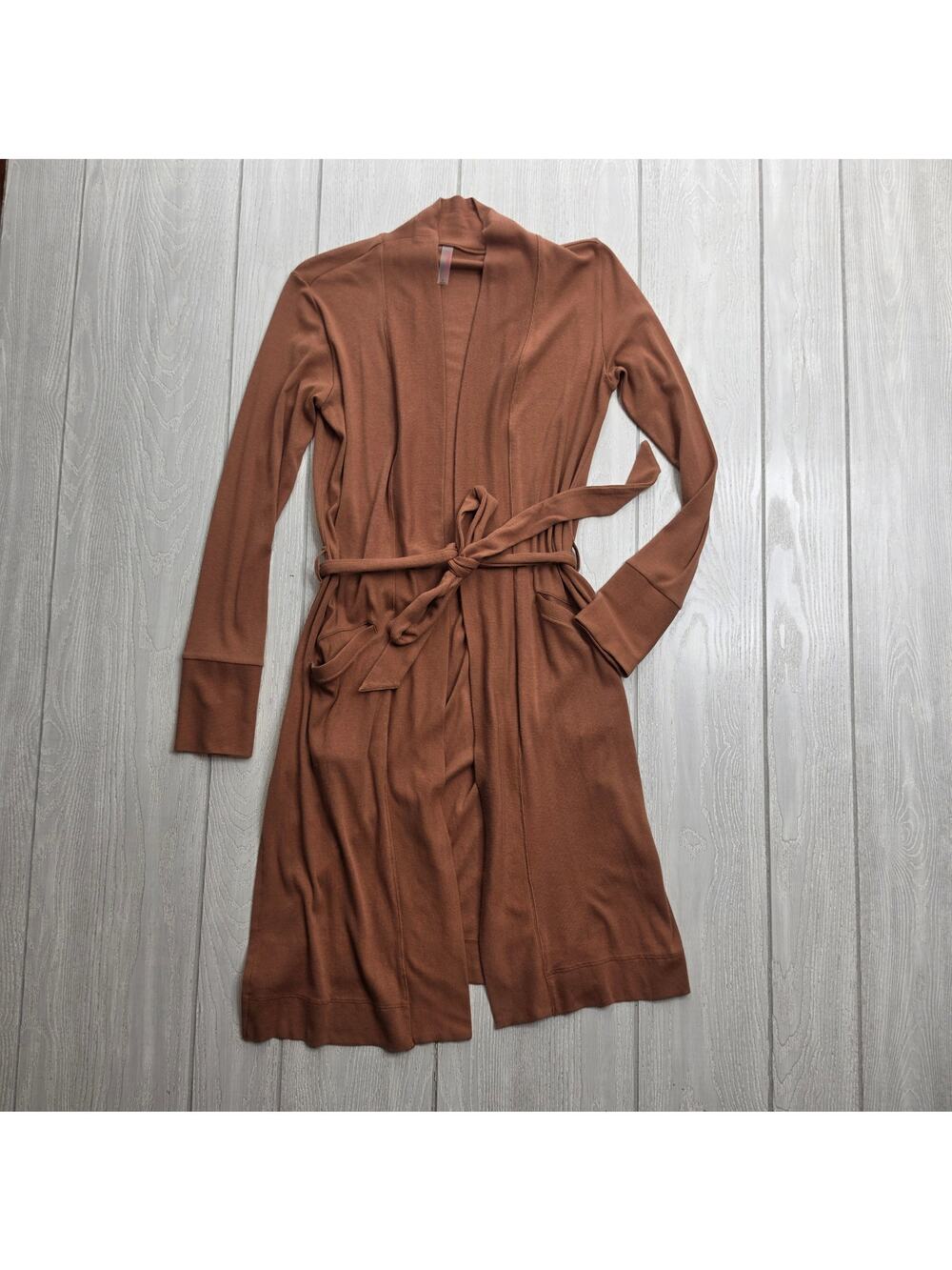 Commando Camel Brown Luxury Rib Robe Women's Size Small $138